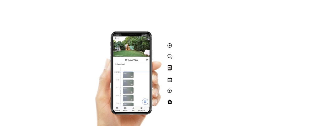 Ezviz H3 2K  Wi-Fi Smart Home Camera - 2 MP -2.8 mm - Night Color - Microphone &amp; Speaker - IP66