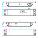 YB-500IN-LED Serrure de sécurité électromécanique Mode ouverture Fail Safe (NC) Force de maintien 1000 kg | Capteur de porte