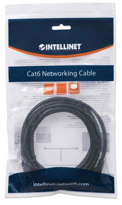 INT Network Cable, Cat6 Compatible, CCA, U/UTP, PVC, RJ45, 15.0 m,  Bag