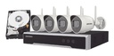 HIKVISION Wi-Fi IP Kit 4 Bullet Cameras 4MP 2.8mm IR 30m + 1 NVR Wi-Fi 8 Channels + 1 Hard Disk 2 TB