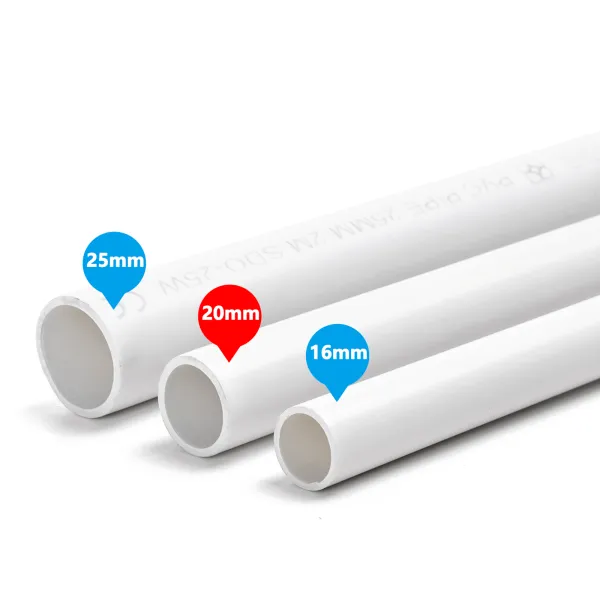 Ø 16 - 3m CONDUIT RIGIDE PVC GRIS CLAIR Min 10Pcs