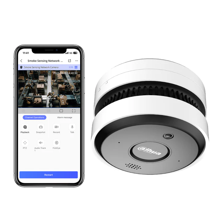 Caméra réseau de détection de fumée 5MP IR AI-fire HY-SAV849HA-E
