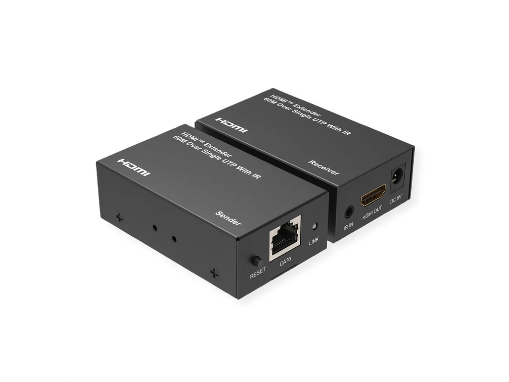 Roline HDMI Extender - Rallonge HDMI Via UTP Cat6 -  60 m