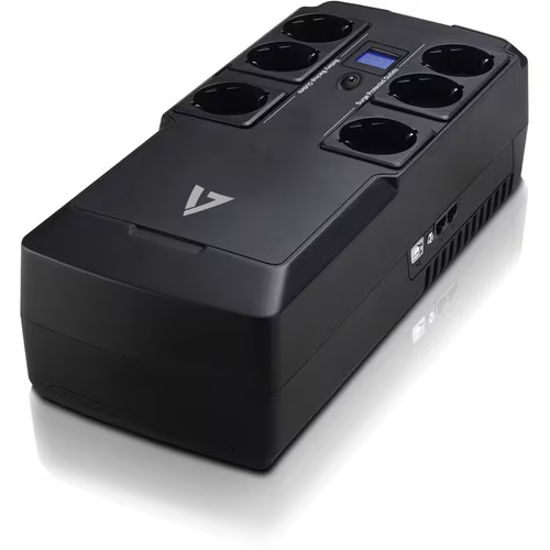 V7 UPS1DT750-1E Standby UPS - 750 VA/450 W - 2U Rack-mountable - 8 Hour Recharge - 30 Second Stand-by - 230 V AC Input - 240 V AC Output - 6 x AC Power Receptacle(s) - Simulated Sine Wave - USB - LCD Display
