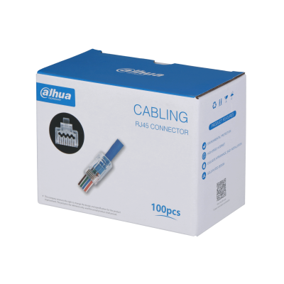 Dahua PFM976-631-PT UTP CAT6 Pass Through RJ45-connectorpakket 100 stuks