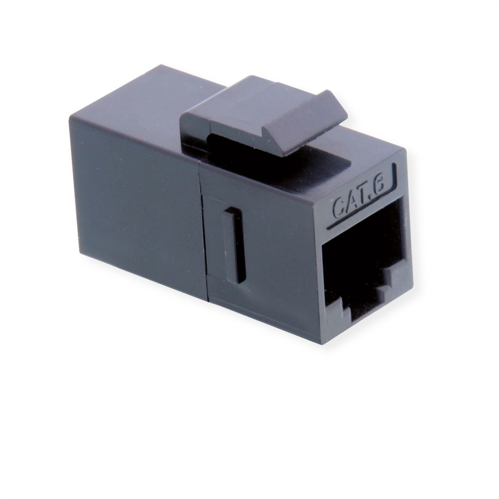 ROLINE RJ-45 Keystone modulaire koppeling, Cat.6 (klasse E), UTP, zwart