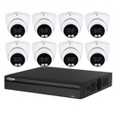 DAHUA 8CH KIT HDCVI 5MP DVR 8CH &amp; 8X Camera Turret 5MP Volledige Nachtkleur Binnen/Buiten - HD 2TB
