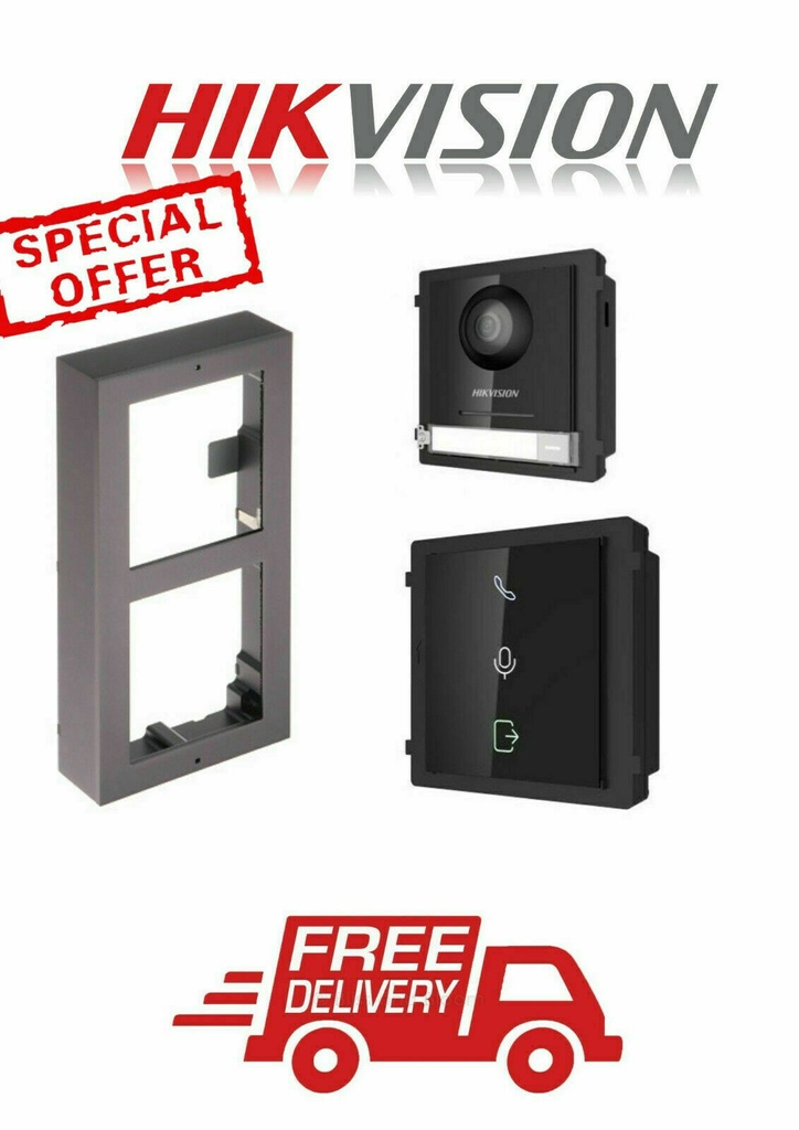 Hikvision Intercom KIT IP-2 DRADEN DS-KIS702/KD/M (DS-KD-ACW2 + DS-KD8003-IME2 + KD/M)