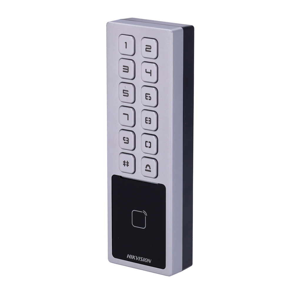 DS-K1T805MBWX Contrôle d'accès autonome par carte MF et code PIN | IP65 et IK08 iVMS-4200 | Hik-Connect
