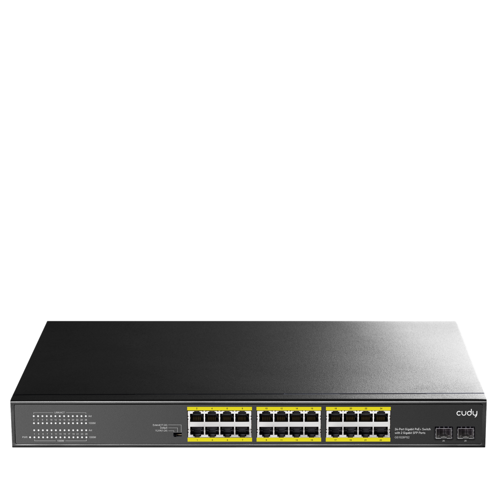 Commutateur Cudy GS1028PS2 Gigabit PoE+ 24 ports dont 2 ports SFP 300 W