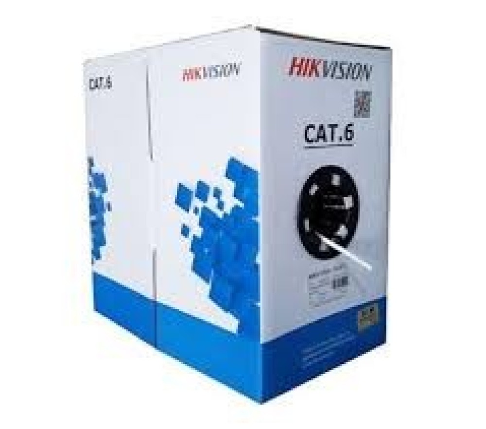 Câble réseau UTP CAT6 Hikvision DS-1LN6-UE-W 305 m (cuivre massif, 0,53 mm, CM)