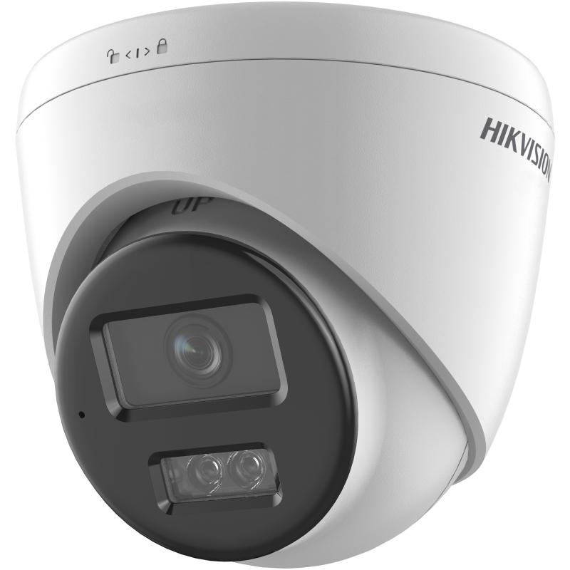 Caméra IP tourelle HIKVISION DS-2CD1383G2-LIUF/SL, plage de valeurs : 8 mégapixels - 2,8 mm, portée lumineuse hybride : 30 m | Audio bidirectionnel intégré, détection de mouvement 2.0 | PoE