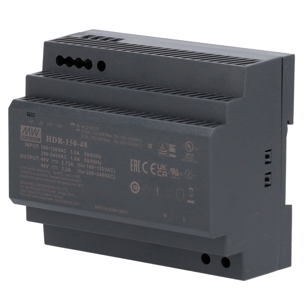 DS-KAW150-4N Rail d'alimentation DIN AC/DC (PSU), 1 sortie, 150 W, 48 VDC, 3,2 A