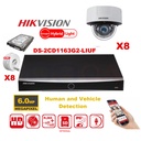 HIKVISION Camera Kit Smart Hybrid G2 Series  8x IP Camera Dome  6MP  -   NVR 8xChannel - Hard Disk 4Tb