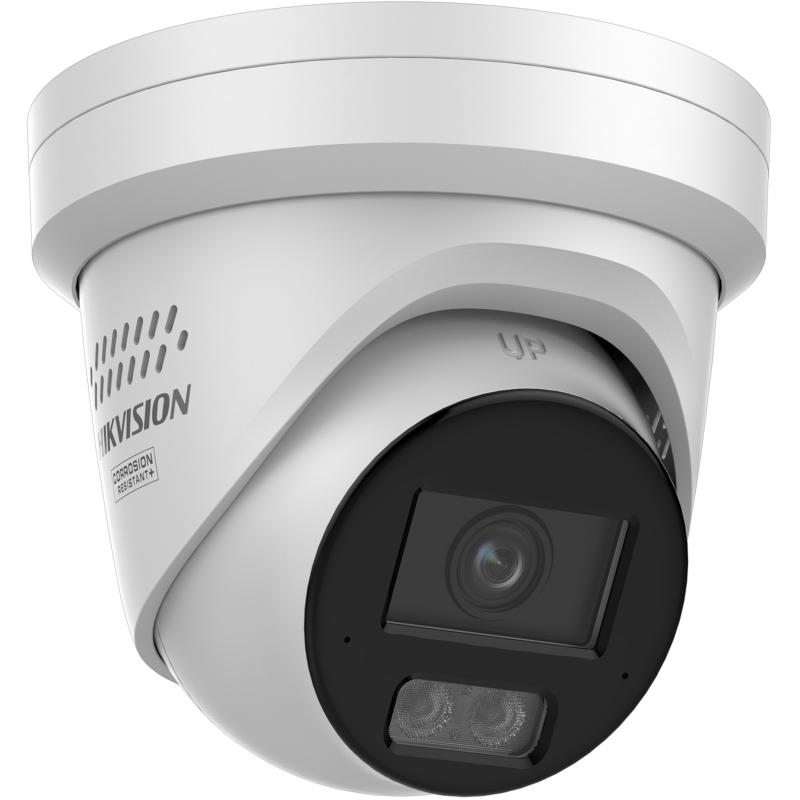 Hikvision DS-2CD2387G3-LIS2UY/SL 8MP Smart Hybrid Light avec ColorVu WDR Turret caméra reseau avec objectif fixe, IR et lumiere visible , IP67, 2.8 mm, double microphone integré, NEMA 4X, AI-ISP, , audio E/S, alarm E/S,lumière stroboscopique et alarme sonore