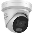 Hikvision DS-2CD2387G3-LIS2UY/SL 8MP Smart Hybrid Light avec ColorVu WDR Turret caméra reseau avec objectif fixe, IR et lumiere visible , IP67, 2.8 mm, double microphone integré, NEMA 4X, AI-ISP, , audio E/S, alarm E/S,lumière stroboscopique et alarme sonore