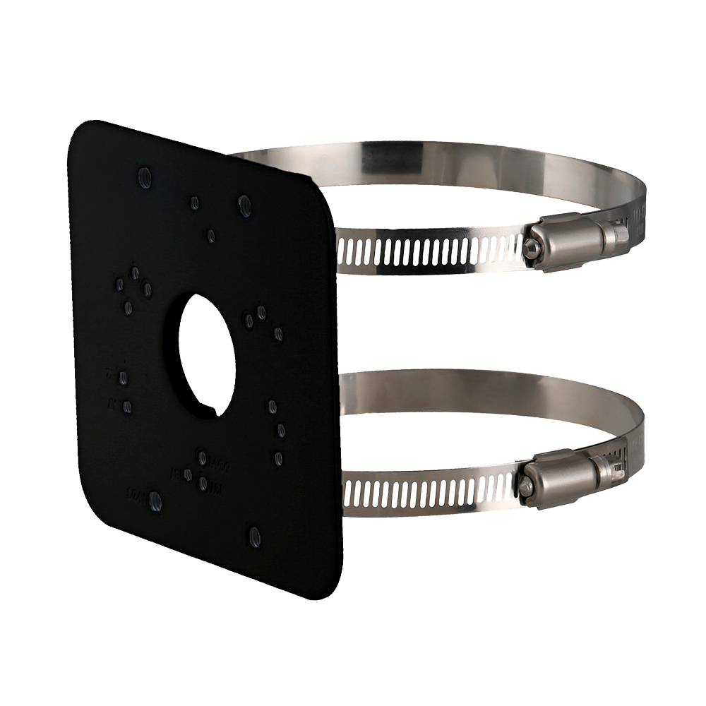 DAHUA PFA152-E-B( Zwart)- Gemotoriseerde koepelpaalbevestiging - Aluminium - 114 mm (H) x 125,6 (B) x 20 (D) - 270 g - Verstelbare lengte - Diameterbereik 80~150 mm