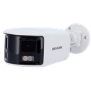 HIKVISION DS-2CD1T83G2P-LIUF/SL (2mm) 8 Megapixel IP Bullet Camera - Dubbele 2mm Panoramische Lens 30m Hybride Verlichting | Afschrikkende Sirene &amp; Knipperlicht Bewegingsdetectie 2.0 MicroSD Ingebouwde Microfoon &amp; Luidspreker: PoE: IP67