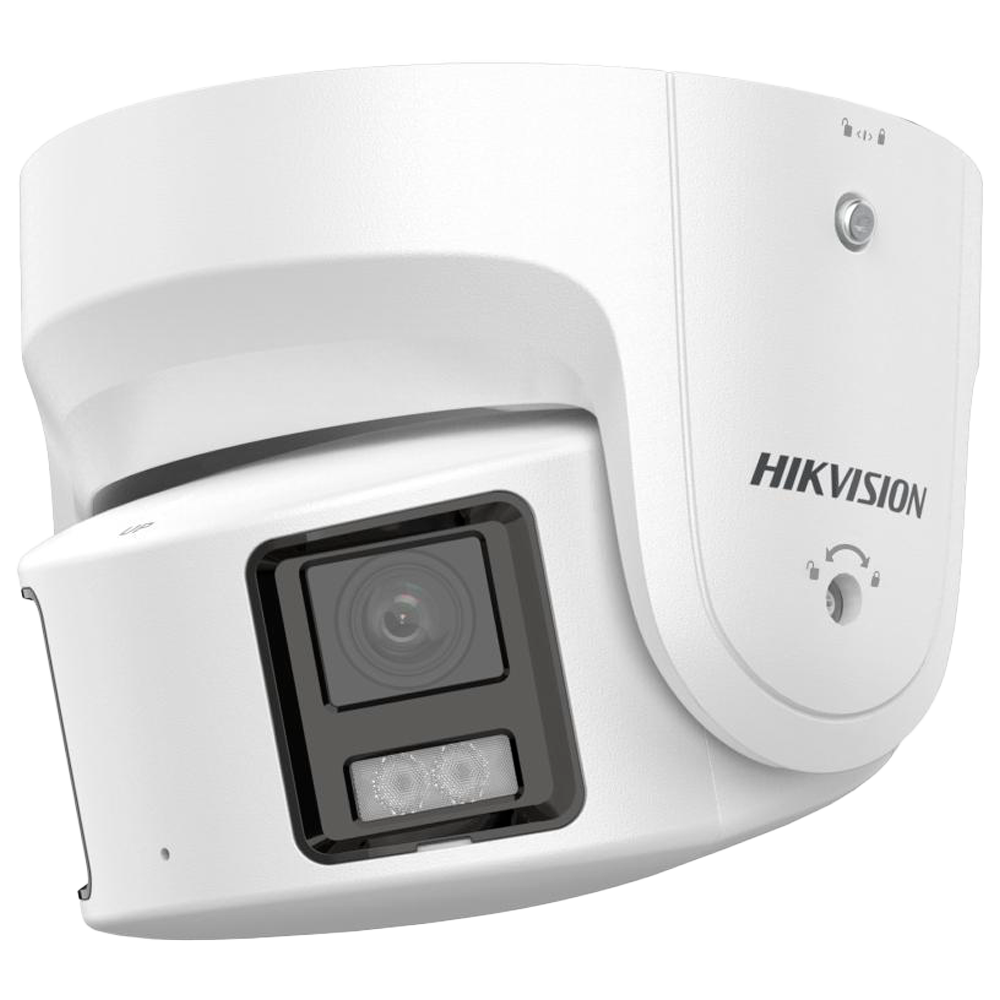Hikvision DS-2CD2387G2P-LSU/SL 8 MP Caméra réseau panoramique  avec éclairage hybride intelligent ColorVu, double objectif 4,0 mm 