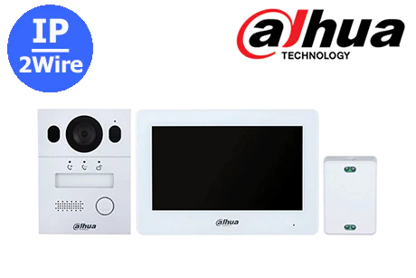 Kit d'interphone vidéo hybride 2 fils Dahua DHI-KTX01 - Surveillance Wi-Fi / Applications DMSS