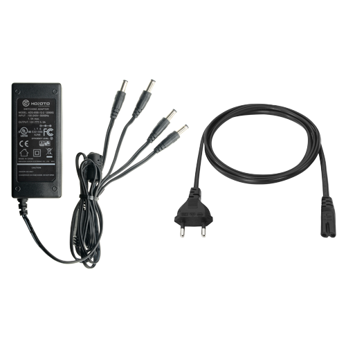 [CP1205-6A/4X] CP1205-6A/4X 60W CCTV-VOEDING 12V 6A IP44 Tot 4X CCTV-camera + Splitter 4X