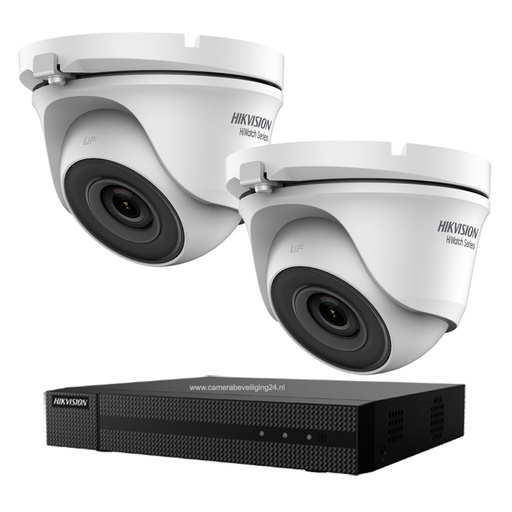 [TVIKIT4M-T2] KIT HIKVISION 4 MP HDTVI Full HD DVR 4Ch H.265 + 2x Turret Camera 4MP 2.8mm IR20m - HDD 1TB Voorgeïnstalleerd