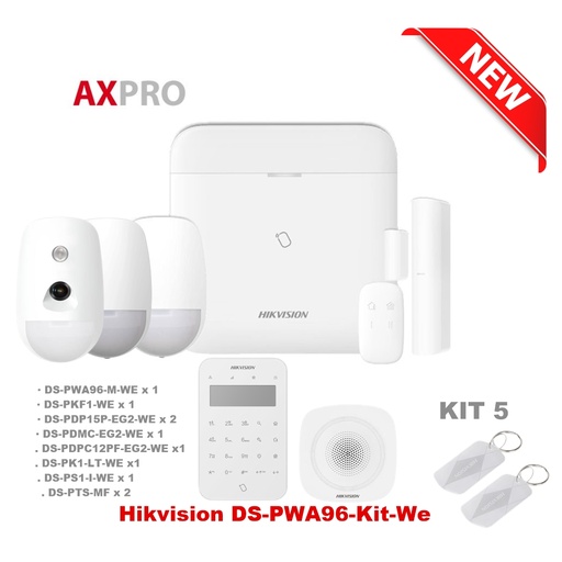 [PWA96-KIT05] Hikvision DS-PWA96-Kit-WE Draadloze Alarmkit 5