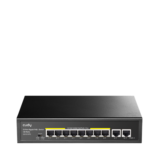 [FS1010P] Cudy FS1010P 8-poorts PoE+ Fast Ethernet 10/100-switch met 2 uplinkpoorten 120W