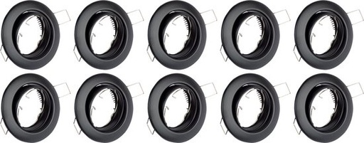Lot de 10 spots encastrables ELMARK 9251R-SET - GU10 - Rond - Aluminium - Inclinable Ø 82 mm