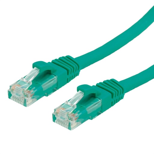 [730815] INT Network Cable, Cat6 Compatible, CCA, U/UTP, PVC, RJ45, 0.25 m, Green, Bag 