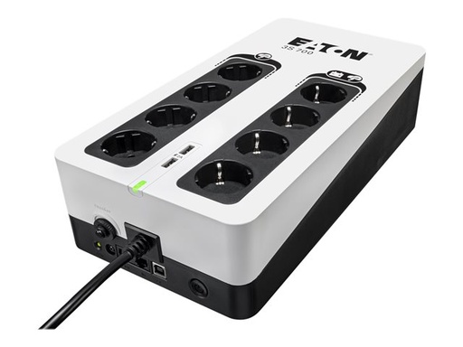 [3S700D] Onduleur Eaton 3S 700 AC 220-240 V 420 Watt 700 VA monophasé Connecteurs de sortie USB : 8 prises DE/NL