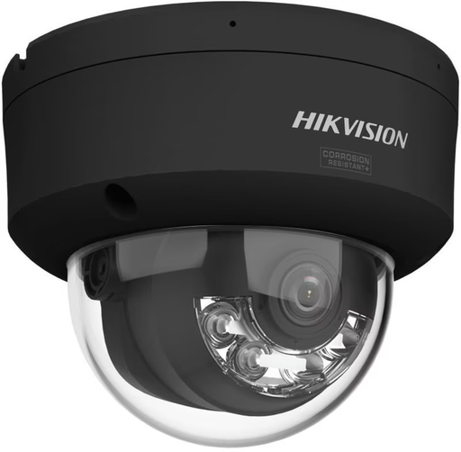[DS-2CD2187G3-LIS2UY(2.8mm)-Bk] Hikvision DS-2CD2187G3-LIS2UY(2.8mm)  8MP Smart Hybrid Light with ColorVu WDR Mini Dome Netwerk Black Camera with fix lens, IR and white light ,IP67, IK10, 2,8 mm, audio I/O, alarm I/O, built in dual microphone,NEMA 4X, AI-ISP