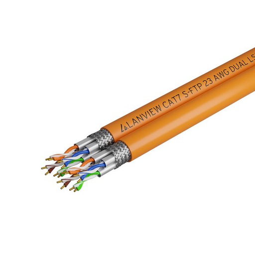 [LVN122510] Lanview 500m Cat7 S-FTP-kabel 2x (4x2xAWG23) LSZH Oranje