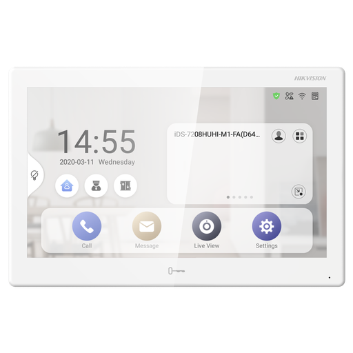 [DS-KH9510-WTE1(B)] Tablette d'interphone vidéo Android HIKVISION DS-KH9510-WTE1(B) - Écran tactile LCD 10 pouces PoE standard